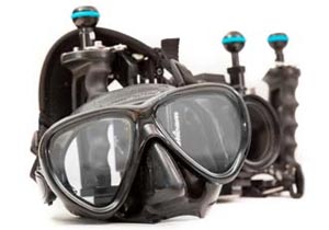 Tauchermaske für die Unterwasserfotografie